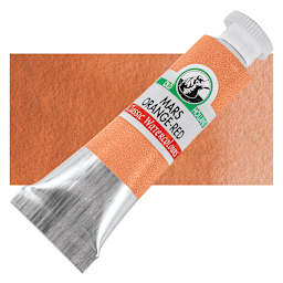 Old Holland Classic Artist Watercolor - Mars Orange-Red, 6 ml tube and swatch