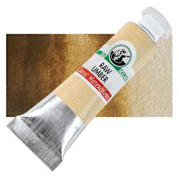 Old Holland Classic Artist Watercolor - Raw Umber, 6 ml tube and swatch