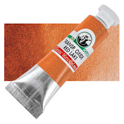 Old Holland Classic Artist Watercolor -Transparent Oxide Red Lake, 6 ml tube and swatch