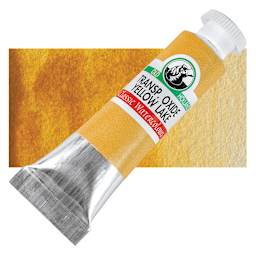 Old Holland Classic Artist Watercolor - Transparent Oxide Yellow Lake, 6 ml tube and swatch