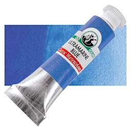 Old Holland Classic Artist Watercolor - Ultramarine Blue, 6 ml tube and swatch