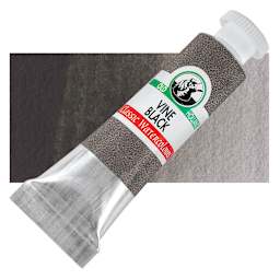 Old Holland Classic Artist Watercolor - Vine Black, 6 ml tube and swatch
