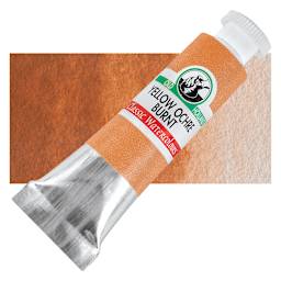 Old Holland Classic Artist Watercolor - Yellow Ochre Burnt, 6 ml tube and swatch