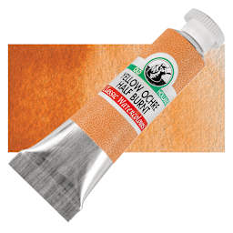 Old Holland Classic Artist Watercolor - Old Yellow Ochre Half Burnt Light, 6 ml tube and swatch