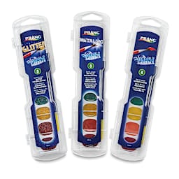 Prang Washable Watercolors - Oval Pans, Masterpack of 36, three sets fanned out