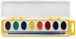 Washable Watercolors, Set of 8 w/ Brush