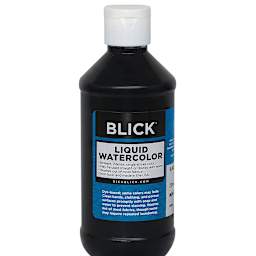 Blick Liquid Watercolor - Black, 8 oz bottle