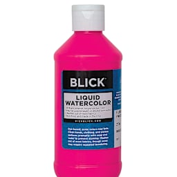 Blick Liquid Watercolor - Fluorescent Pink, 8 oz bottle
