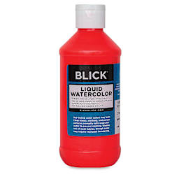 Blick Liquid Watercolor - Fluorescent Red, 8 oz bottle