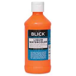 Blick Liquid Watercolor - Fluorescent Orange, 8 oz bottle (Front)
