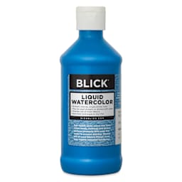 Blick Liquid Watercolor - Fluorescent Blue, 8 oz bottle