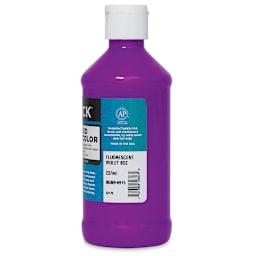 Blick Liquid Watercolor - Fluorescent Violet, 8 oz bottle (Side)