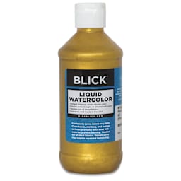 Blick Liquid Watercolor - Metallic Pirate Gold, 8 oz bottle