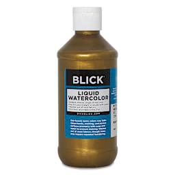 Blick Liquid Watercolor - Metallic Antique Gold, 8 oz bottle