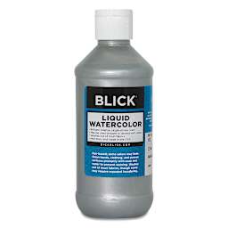 Blick Liquid Watercolor - Metallic Silver, 8 oz bottle