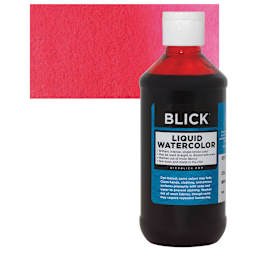 Blick Liquid Watercolor - Red, 8 oz bottle and swatch
