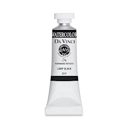 Da Vinci Artists' Permanent Watercolor - Lamp Black, 15 ml tube