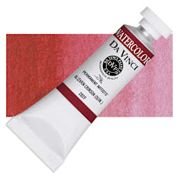Da Vinci Artists' Permanent Watercolor - Alizarin Crimson Quinacridone, 15 ml tube and swatch