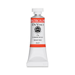 Da Vinci Artists' Permanent Watercolor - Bright Red, 15 ml tube