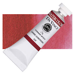 Da Vinci Artists' Permanent Watercolor - Quinacridone Carmine, 15 ml tube and swatch
