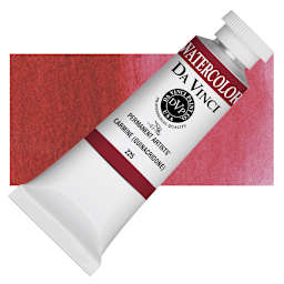 Da Vinci Artists' Permanent Watercolor - Quinacridone Carmine, 37 ml tube and swatch