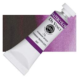 Da Vinci Artists' Permanent Watercolor - Quinacridone Permanent Magenta, 15 ml tube and swatch