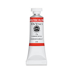 Da Vinci Artists' Permanent Watercolor - Cadmium Scarlet, 15 ml tube