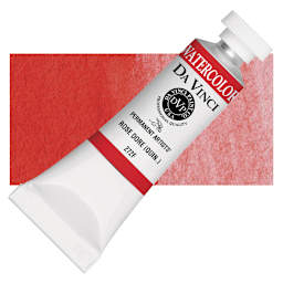 Da Vinci Artists' Permanent Watercolor - Quinacridone Rose Dore, 15 ml tube and swatch