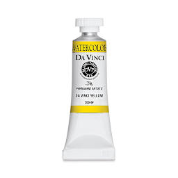 Da Vinci Artists' Permanent Watercolor - Da Vinci Yellow, 15 ml tube