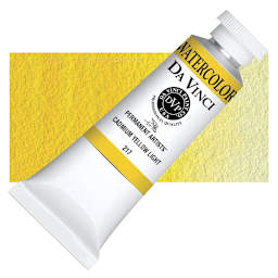 Da Vinci Artists' Permanent Watercolor - Cadmium Yellow Light, 37 ml tube and swatch