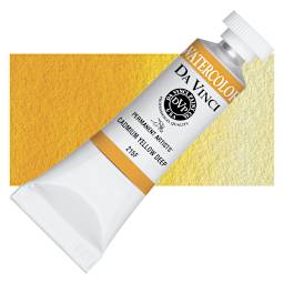 Da Vinci Artists' Permanent Watercolor - Cadmium Yellow Deep (CL), 15 ml tube and swatch