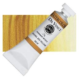 Da Vinci Artists' Permanent Watercolor - Nickel Azo Yellow, 15 ml tube and swatch