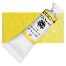 Da Vinci Artists' Permanent Watercolor - Arylide Yellow, 15 ml tube and swatch