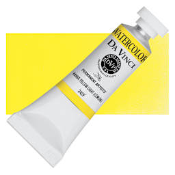 Da Vinci Artists' Permanent Watercolor - Hansa Yellow Light Lemon, 15 ml tube and swatch