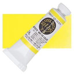 Da Vinci Artists' Permanent Watercolor - Hansa Yellow Light Lemon, 37 ml tube and swatch