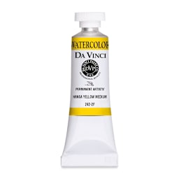 Da Vinci Artists' Permanent Watercolor - Hansa Yellow Medium, 15 ml tube