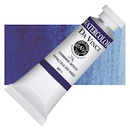 Da Vinci Artists' Permanent Watercolor - Phthalo Blue (Red Shade), 37 ml tube and swatch