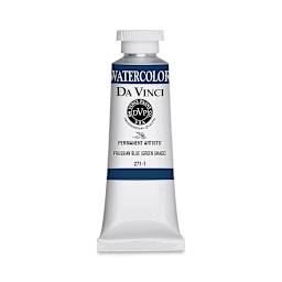 Da Vinci Artists' Permanent Watercolor - Prussian Blue (Green Shade), 37 ml tube