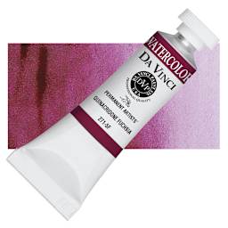 Da Vinci Artists' Permanent Watercolor - Quinacridone Fuchsia, 15 ml tube and swatch