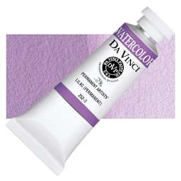 Da Vinci Artists' Permanent Watercolor - Lilac (Permanent), 37 ml tube and swatch