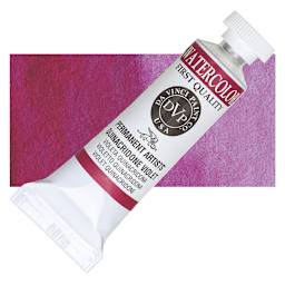 Da Vinci Artists' Permanent Watercolor - Quinacridone Violet, 15 ml tube and swatch
