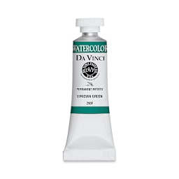 Da Vinci Artists' Permanent Watercolor - Viridian Green, 15 ml tube
