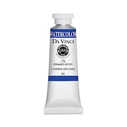 Da Vinci Artists' Permanent Watercolor - Ultramarine (Green Shade), 37 ml tube