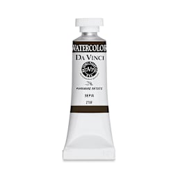 Da Vinci Artists' Permanent Watercolor - Sepia, 15 ml tube