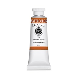 Da Vinci Artists' Permanent Watercolor - Raw Sienna Deep, 37 ml tube