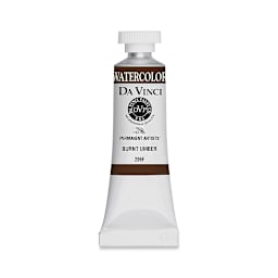 Da Vinci Artists' Permanent Watercolor - Burnt Umber, 15 ml tube