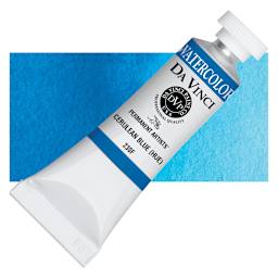 Da Vinci Artists' Permanent Watercolor - Cerulean Blue Hue, 15 ml tube and swatch