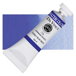 Da Vinci Artists' Permanent Watercolor - Cobalt Blue Deep, 15 ml tube and swatch
