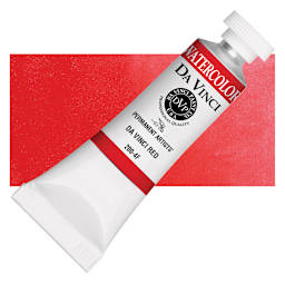 Da Vinci Artists' Permanent Watercolor - Da Vinci Red, 15 ml tube and swatch