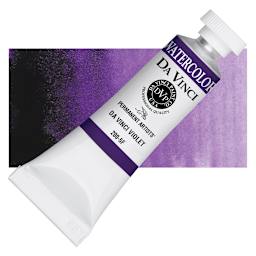 Da Vinci Artists' Permanent Watercolor - Da Vinci Violet, 15 ml tube and swatch